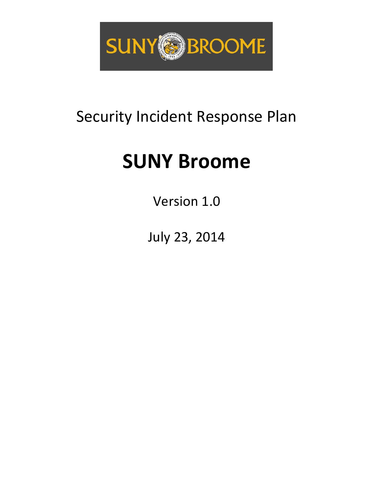 Incident Response Procedure