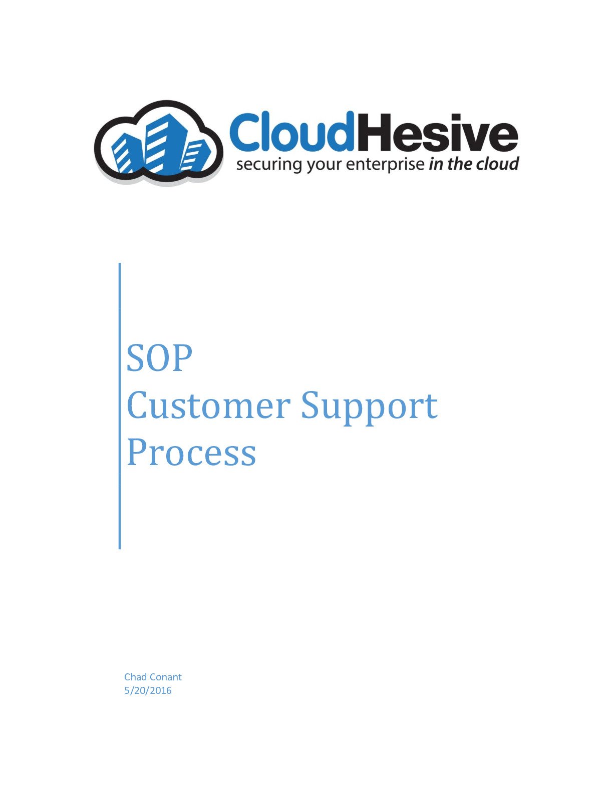Standard Operating Procedure – Customer Support