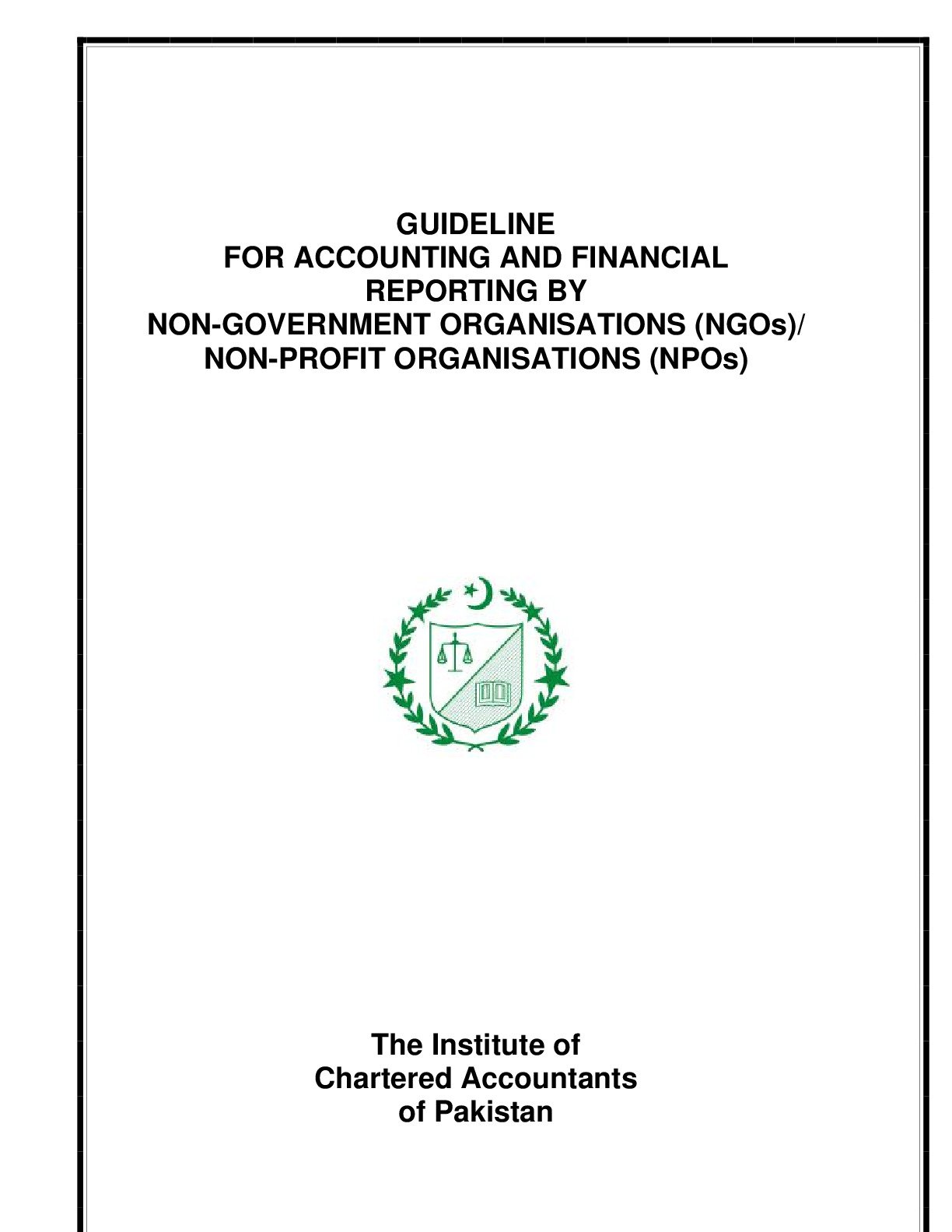 Financial Reporting Guidelines